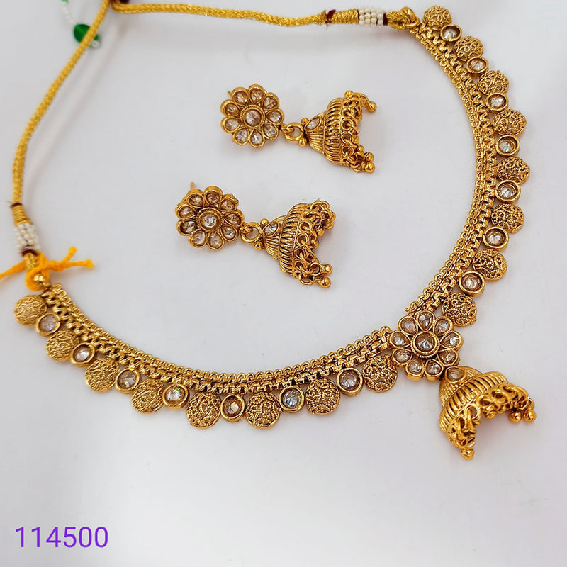 Padmawati Bangles Gold Plated Kundan Stone Necklace Set