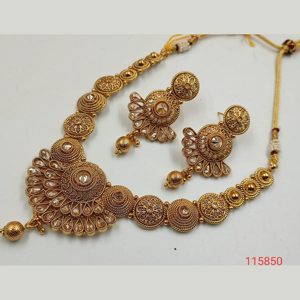 Padmawati Bangles Kundan Stone Copper Necklace Set