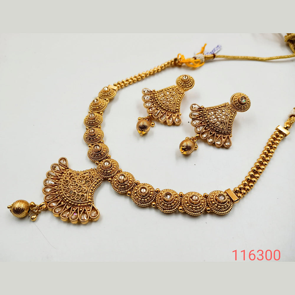 Padmawati Bangles Kundan Stone Copper Necklace Set