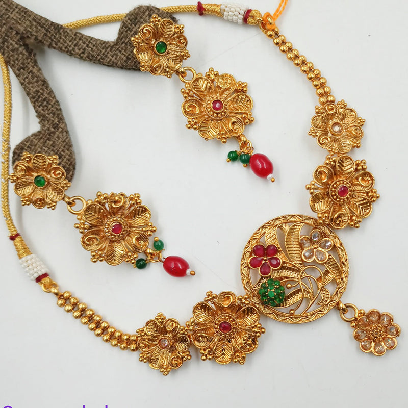 Padmawati Bangles Austrian Stone Copper Necklace Set