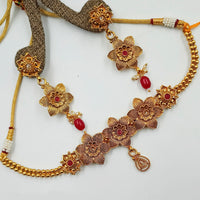 Padmawati Bangles Pota Stone Copper Necklace Set