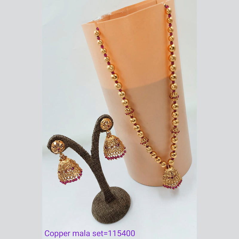 Padmawati Bangles Pearl & Austrian Stone Copper Mala Set