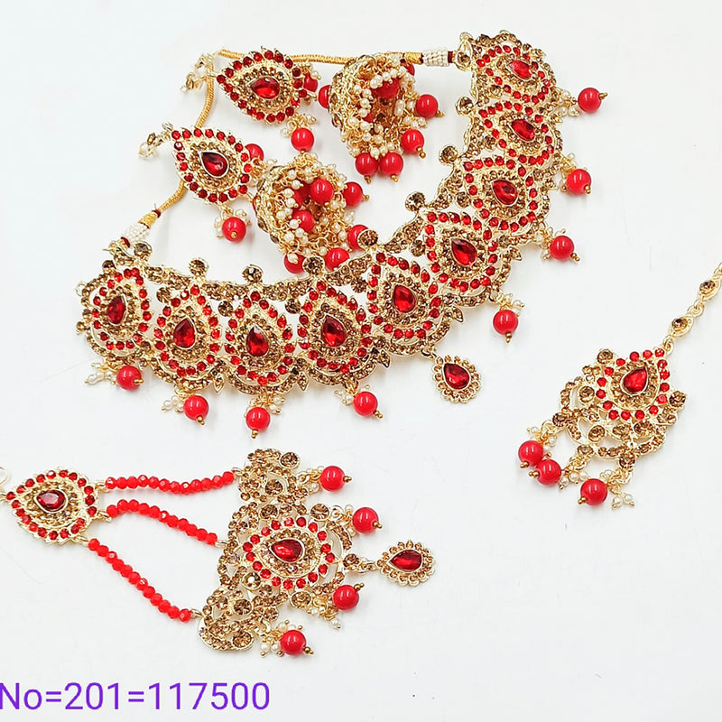 Padmawati Bangles Austrian Stone Gold Plated Necklace Set