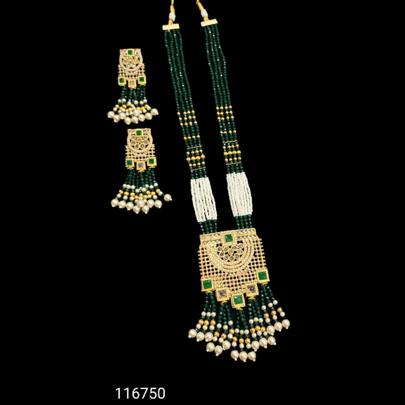 Padmawati Bangles Gold Plated Pota Kundan Stone & Pearl Haram  Necklace Set