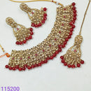 Padmawati Bangles Kundan Stone & Beads Gold Plated Choker Necklace Set