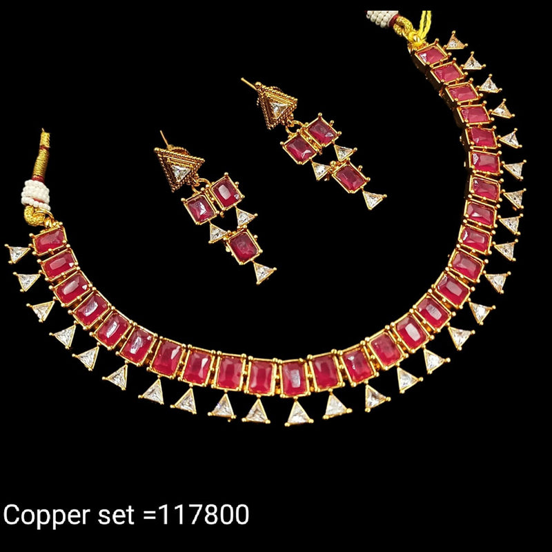 Padmawati Bangles AD Stone Copper Choker Necklace Set