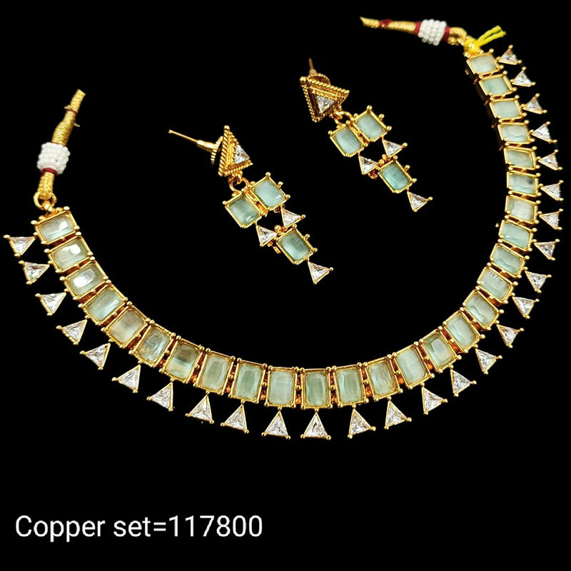 Padmawati Bangles AD Stone Copper Choker Necklace Set