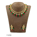 Padmawati Bangles Gold Plated Kundan Stone & Beads Necklace Set