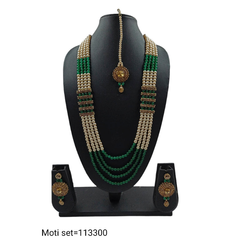 Padmawati Bangles Austrian Stone And Pearl Necklace Set
