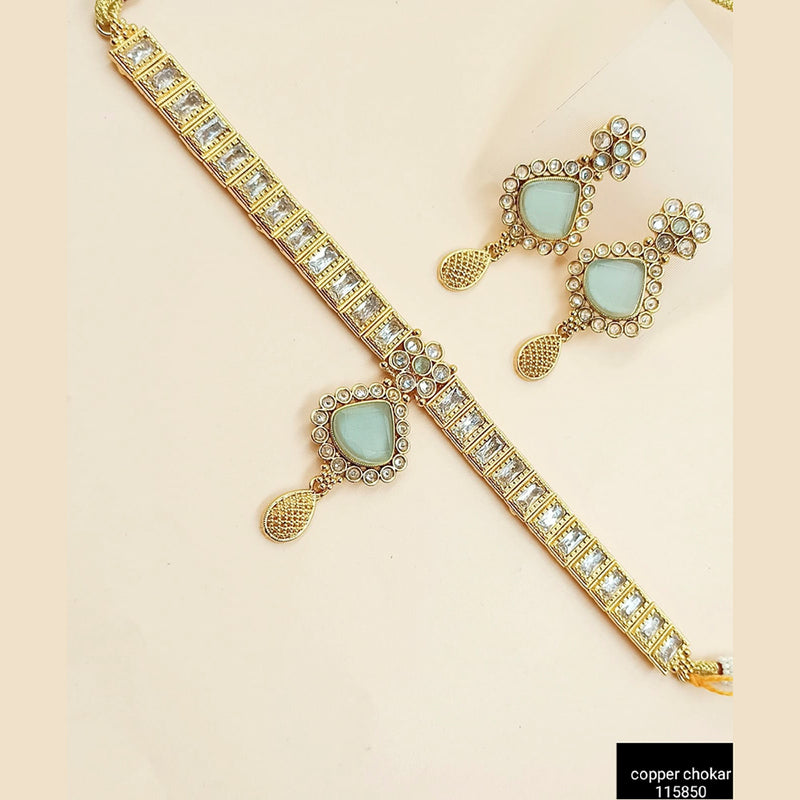 Padmawati Bangles Ad Stone Copper Necklace Set