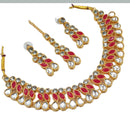 Padmawati Bangles Gold Plated Austrian And Kundan Stone Choker Necklace Set