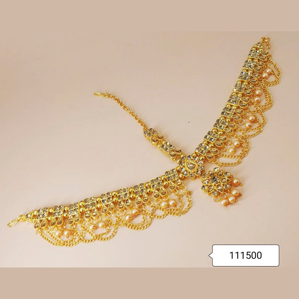 Padmawati Bangles Gold Plated Austrian Stone Maang Tikka