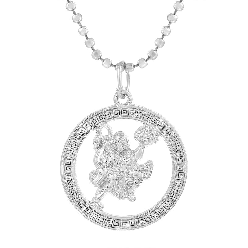 Missmister Pack Of 12  Silver Plated Bajrang Bali Hanuman Chain Pendant  - PCNI8174
