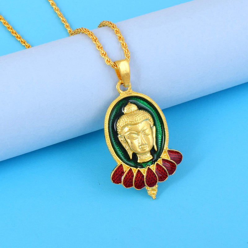 Genuine Jade Buddha Pendant Necklace 14K Yellow Gold Over Silver - JCPenney