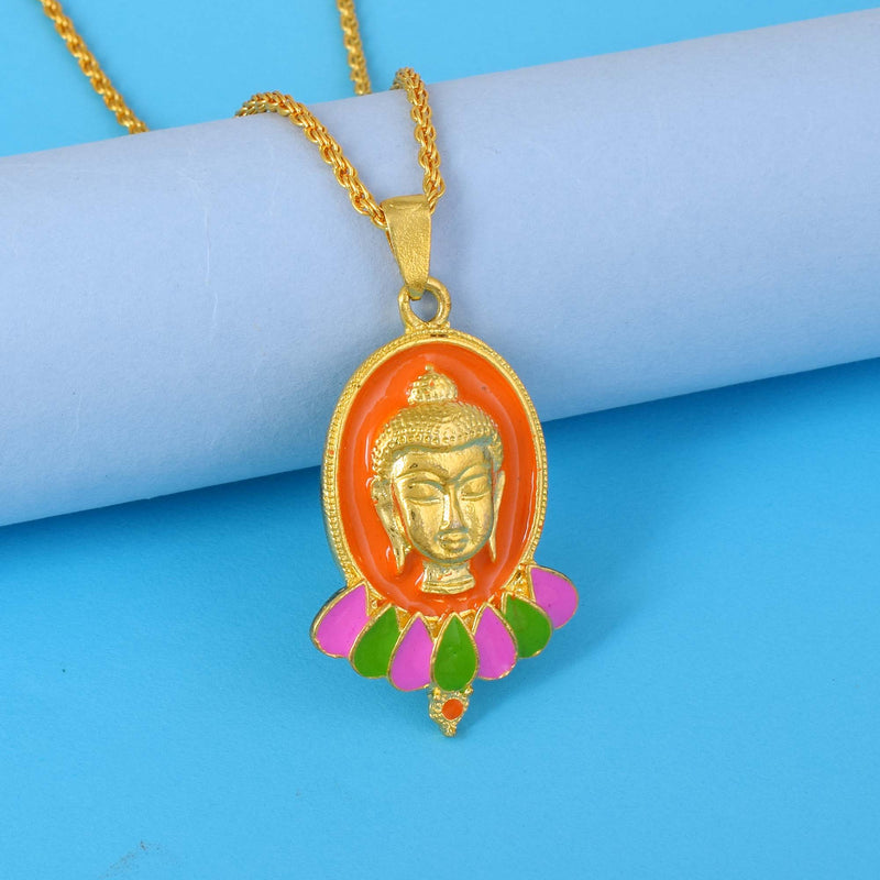 Gold White Topaz Red Agate Green Jade Buddha Pendant with Rope Chain  Necklace Party Wedding Women Men Gifts Jewelry | Wish