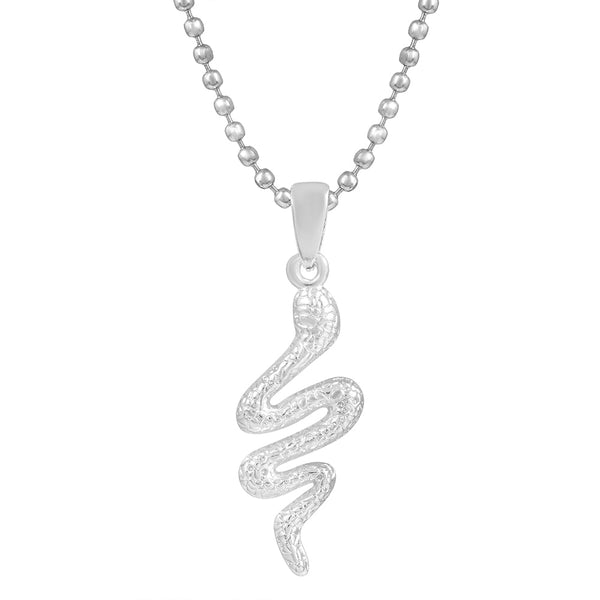 Missmister Pack Of 12 Silver Plated Nagdev Snake Chain Pendant   - PCOM4445