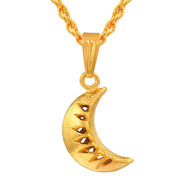 Missmister Brass Gold Plated Half-Moon Fashion Pendant Women Girls (Pcsv1694)