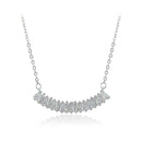 21 Nicole Jewellery Rhodium Plated Cubic Zirconia Chain Pendant  - PD-028