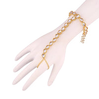 Etnico Gold-Plated Bracelet With Ring (Women)