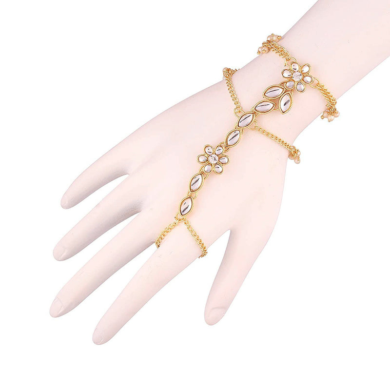Etnico Gold-Plated Bracelet With Ring (Women)