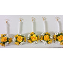 Pooja Bangles Yellow Floral Design Maang tikka