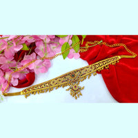 Pooja Bangles Gold Plated Pota Stone Kamarband - PJACC20