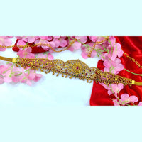 Pooja Bangles Gold Plated Pota Stone Kamarband - PJACC25