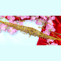 Pooja Bangles Gold Plated Pota Stone Kamarband - PJACC26