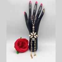 Pooja Bangles Gold Plated Crystal Stone Hand Harness