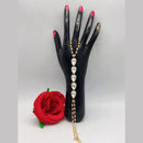 Pooja Bangles Gold Plated Crystal Stone Hand Harness
