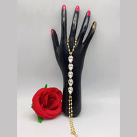 Pooja Bangles Gold Plated Crystal Stone Hand Harness