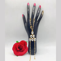 Pooja Bangles Gold Plated Crystal Stone Hand Harness
