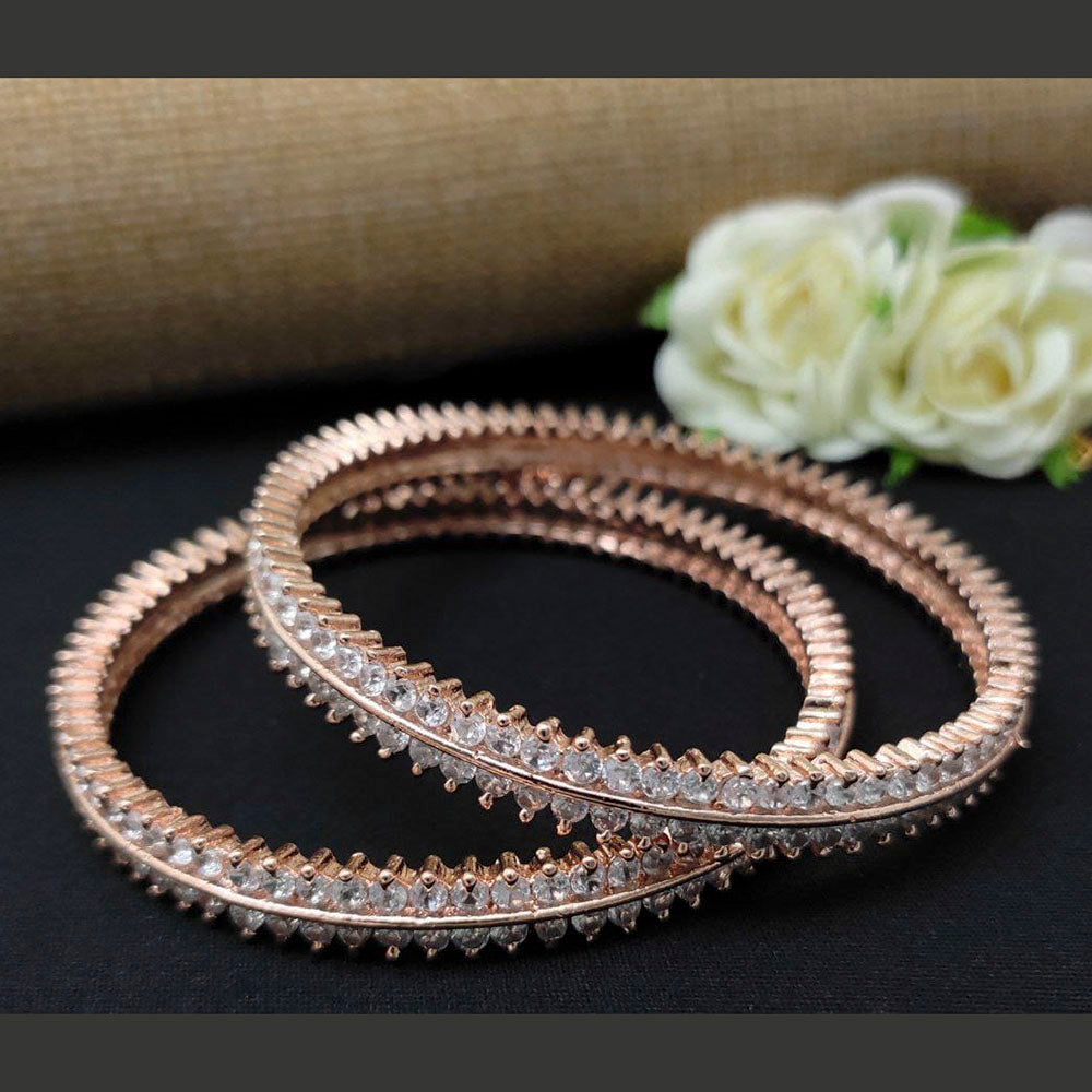 Pooja Bangles Gold & Silver Plated Ad Stone Bangles Set