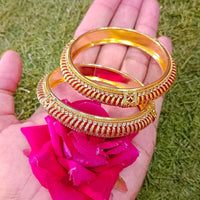 Pooja Bangles Austrian Stone Gold Plated Bangles Set