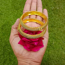 Pooja Bangles Austrian Stone Gold Plated Bangles Set