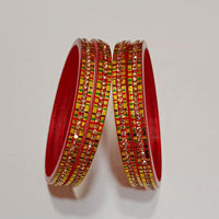 Pooja Bangles Pack Of 4 Austrian Stone Acrylic Bangles