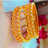Pooja Bangles Pack Of 6 Gold Plated Pearl Bangles