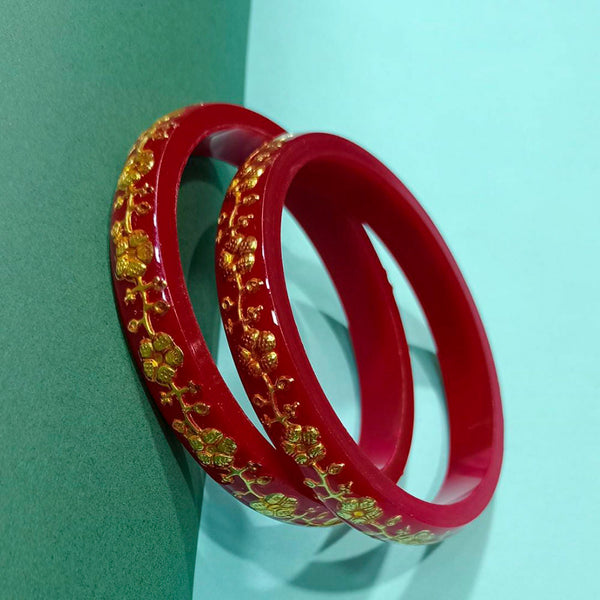 Pooja Bangles Red & Green  Acrylic Bangles