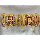 Pooja Bangles Pearl & Crystal Stone Acrylic Bangles