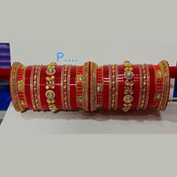 Pooja Bangles Gold Plated Kundan Stone Acrylic Bangles