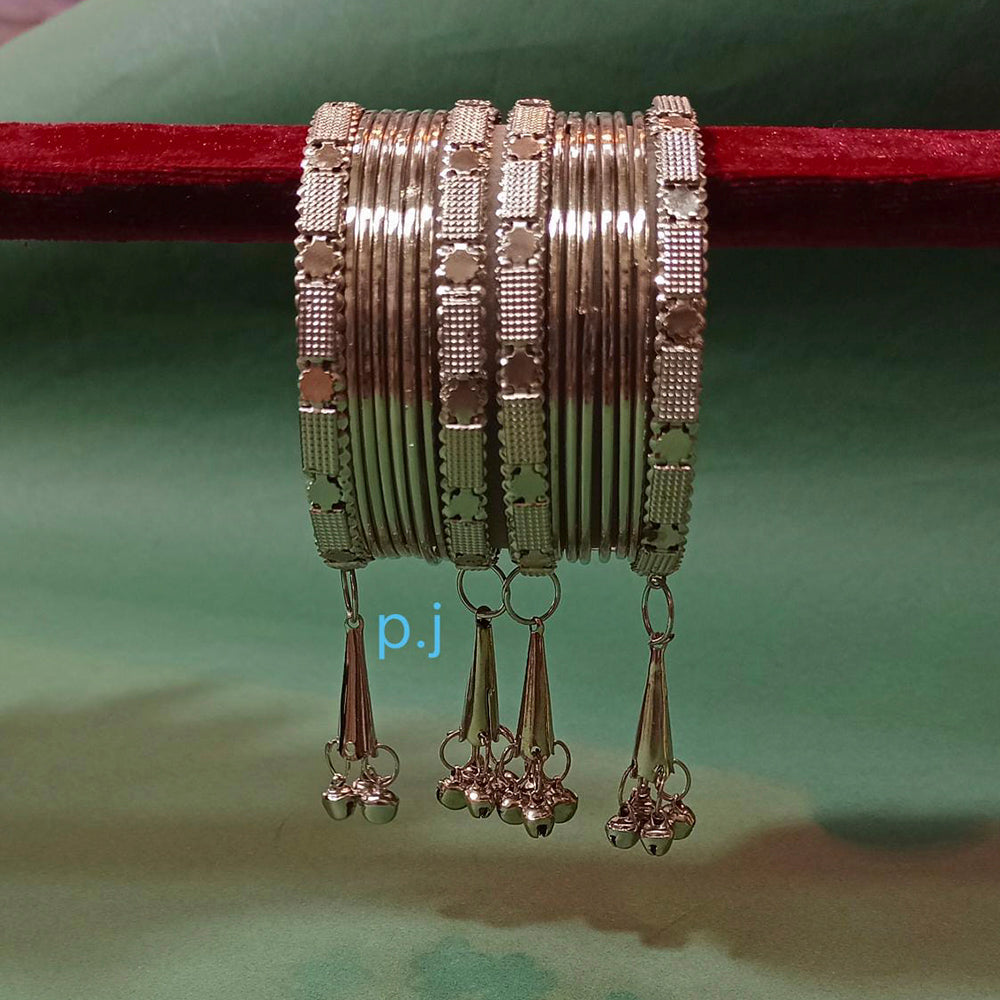 Pooja Bangles Silver Plated Bangles Set