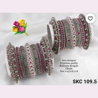 Pooja Bangles Silver Plated  Bridal Chudda Bangles Set