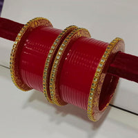 Pooja Bangles Gold Plated Kundan Stone Acrylic Bangles