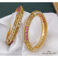 Pooja Bangles Gold Plated Kundan Stone Bangles Set