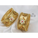 Pooja Bangles Gold Plated Austrian Stone Bangles Set