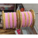 Pooja Bangles Gold Plated Kundan Stone & Thread Bangles