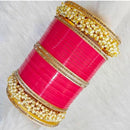Pooja Bangles Gold Plated Pearl Acrylic Bangles