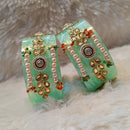 Pooja Bangles Pearl & Kundan Stone Acrylic Bangles