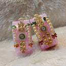 Pooja Bangles Pearl & Kundan Stone Acrylic Bangles