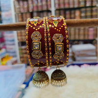 Pooja Bangles Kundan Stone Acrylic Bangles